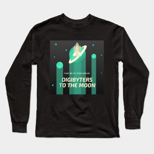 digibyte to the moon Long Sleeve T-Shirt